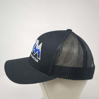 WM Western Mountain Est 1972 Snapback Trucker Hat Black OS Mesh Back Yupoong