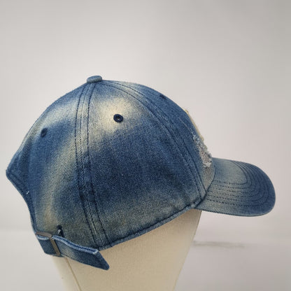 '47 MLB Los Angeles Dodgers Baseball Cap Blue One Size Distressed Denim LA Hat