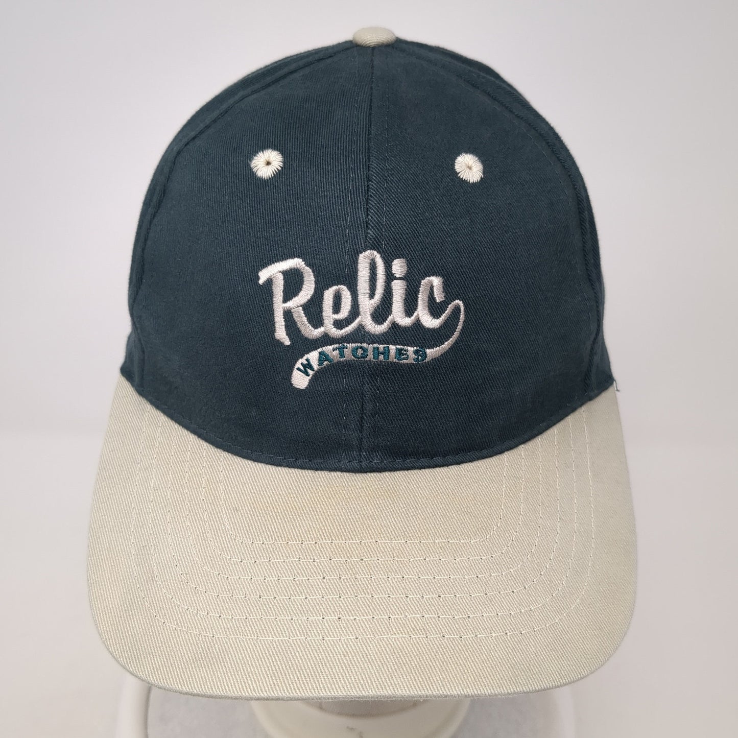 Relic Watches Snapback Hat Green One Size Adjustable Colorblock 6 Panel