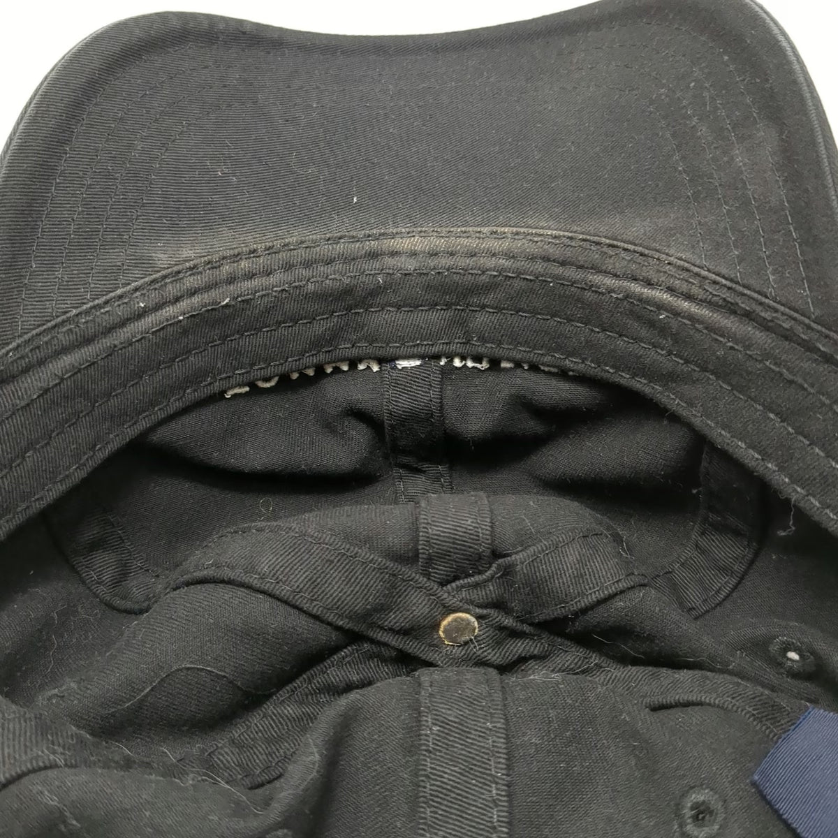 Tommy Hilfiger Baseball Cap Black One Size Embroidered Logo Strapback Hat