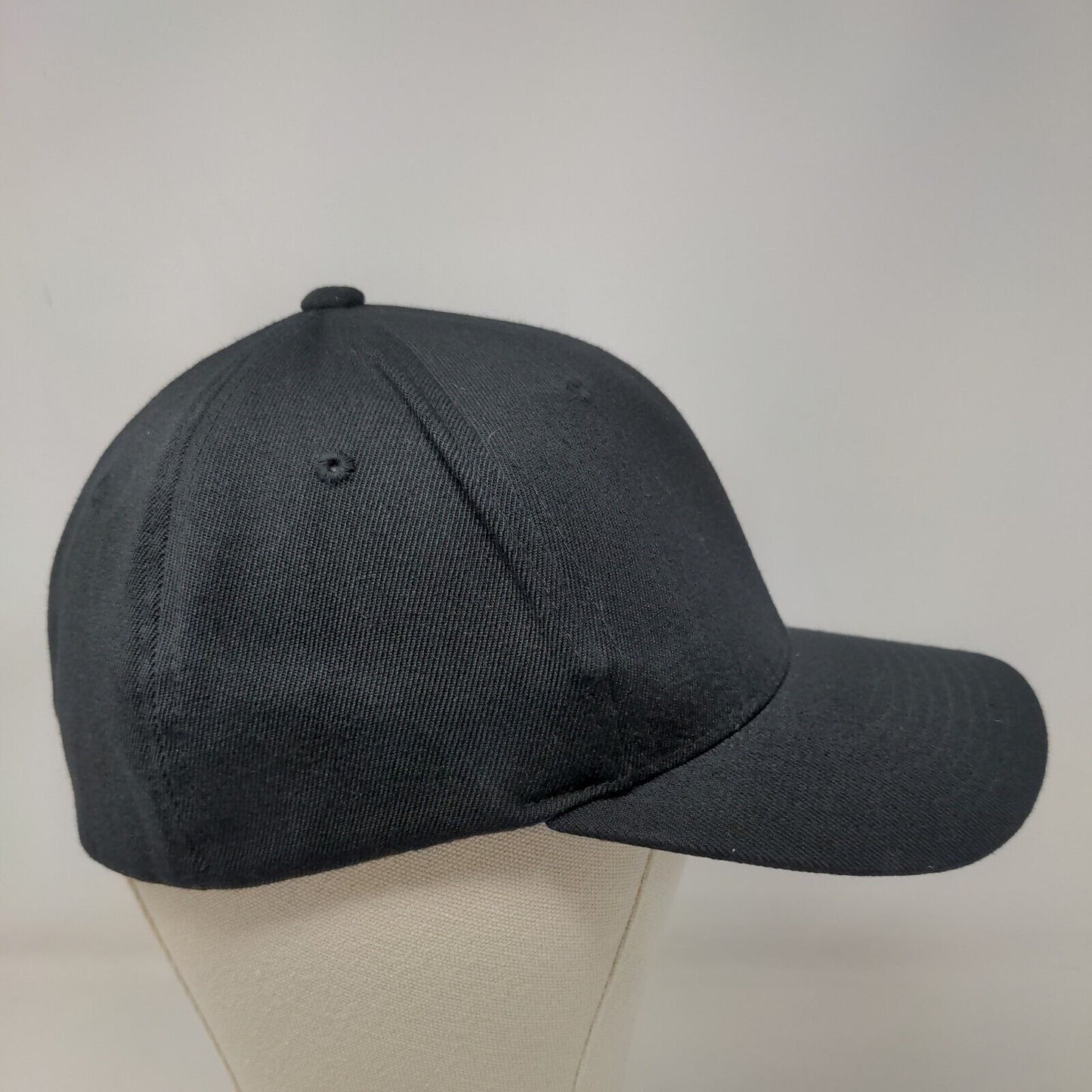 Port Authority Men's Fitted Hat Black Size L/XL Embroidered #48 Logo