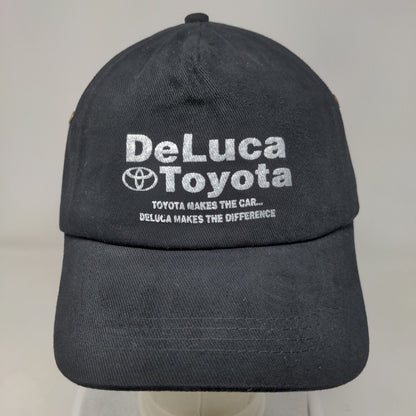 DeLuca Toyota Slideback Hat Black One Size Adjustable Vent Holes Cobra