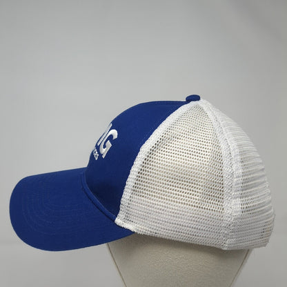 TMG Services Snapback Trucker Hat Blue OS Adjustable Mesh Back Cap America