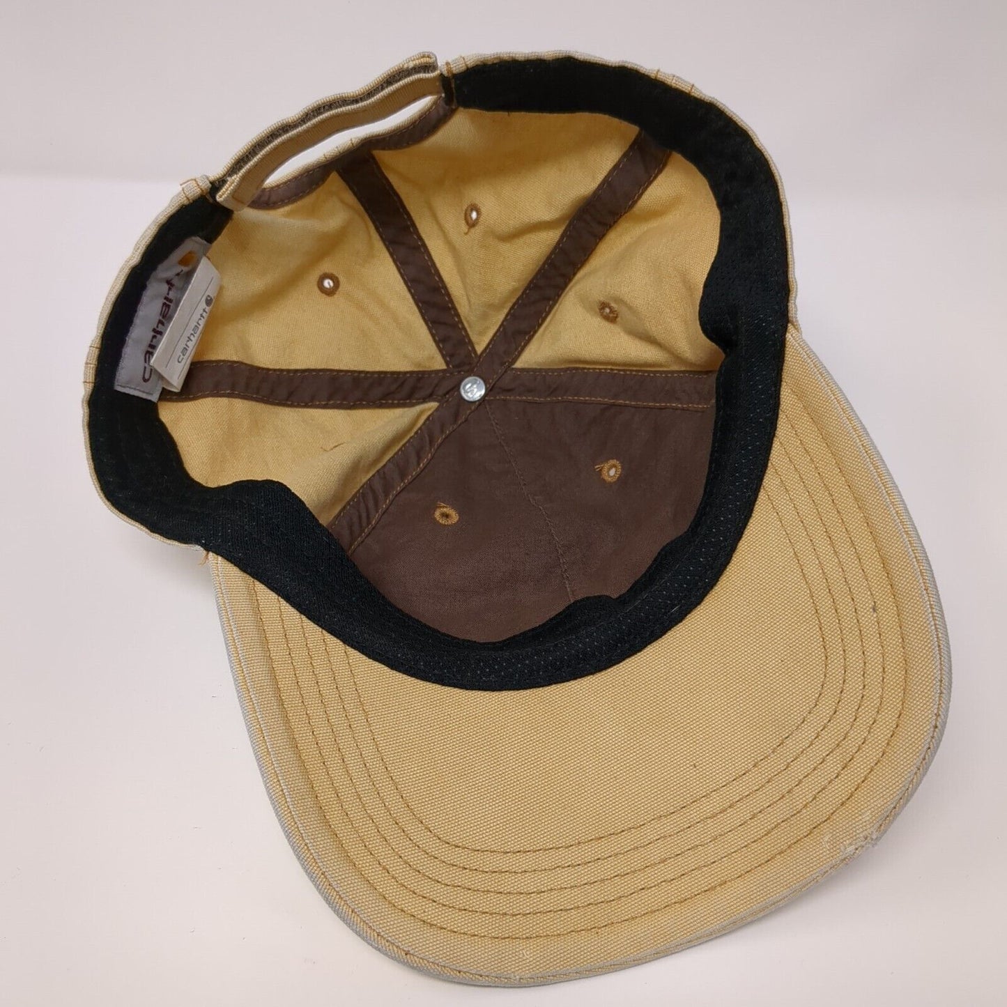 Carhartt Odessa Strapback Hat Tan OSFA Adjustable Leather Patch