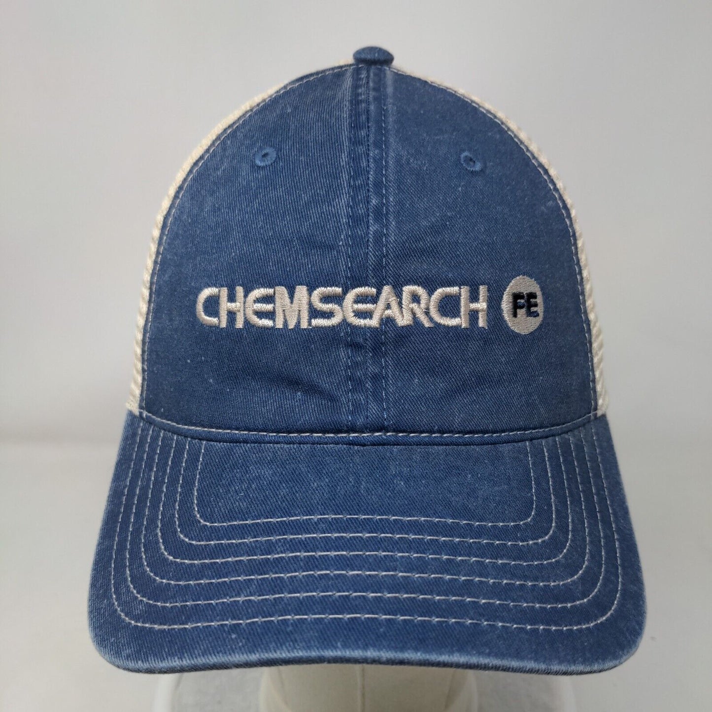 Chemsearch FE Snapback Trucker Hat Blue One Size Mesh Back Cap America