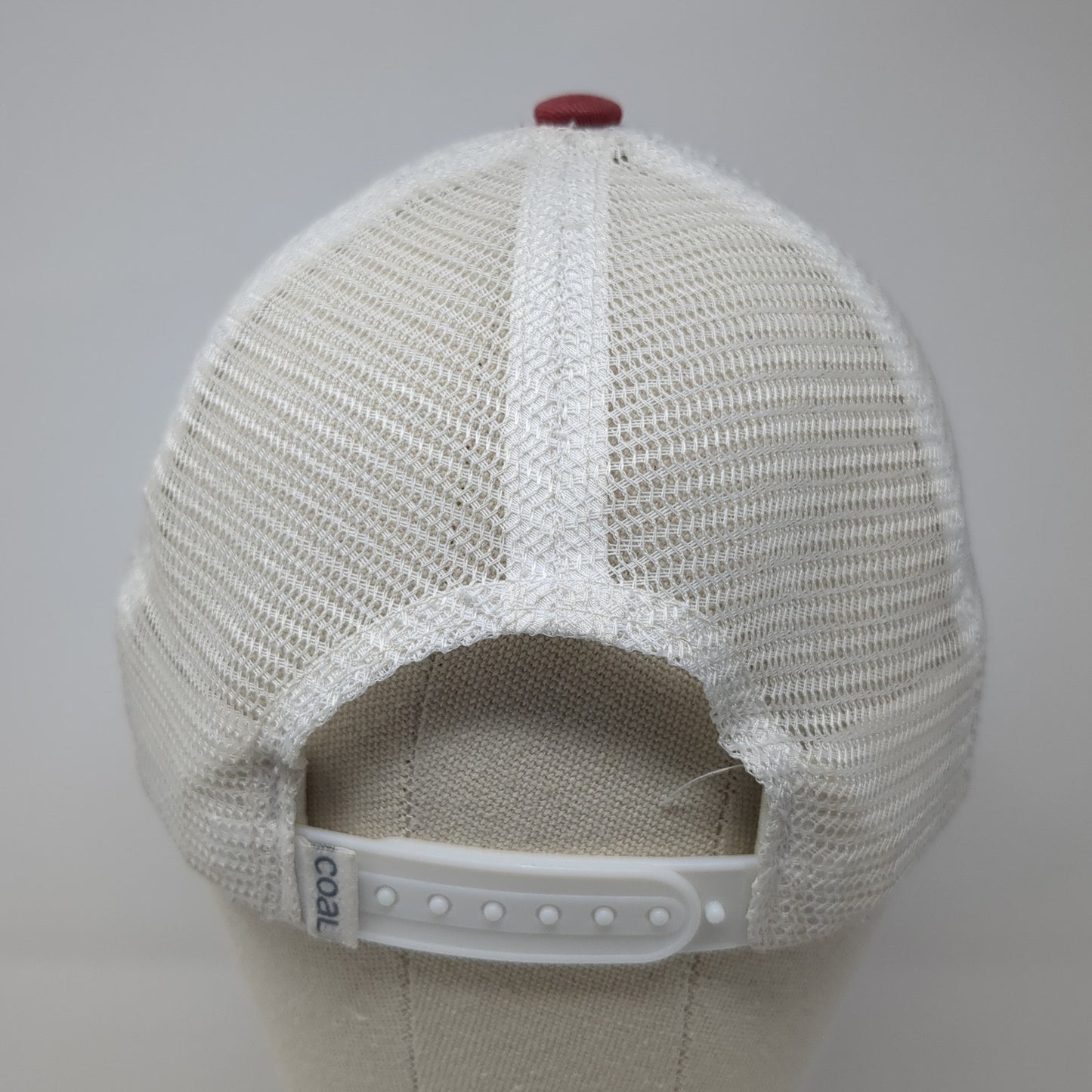 Coal Snapbacxk Trucker Hat Red One Size Adjustable Embroidered Mesh Back