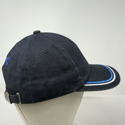 K-Products Baseball Cap Black Blue White IBM ITG Tree Slideback Hat Vintage