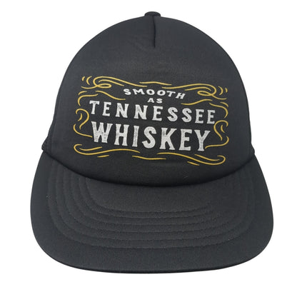 Smooth As Tennessee Whiskey Snapback Trucker Hat Black One Size Mesh Back