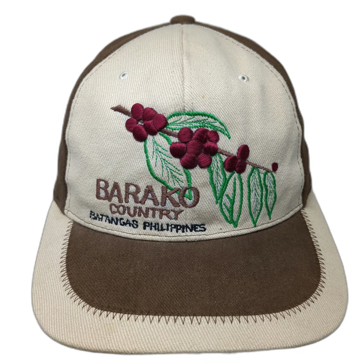 Baseball Cap Brown Beige One Size Barako Country Batangas Philippines Coffee Hat