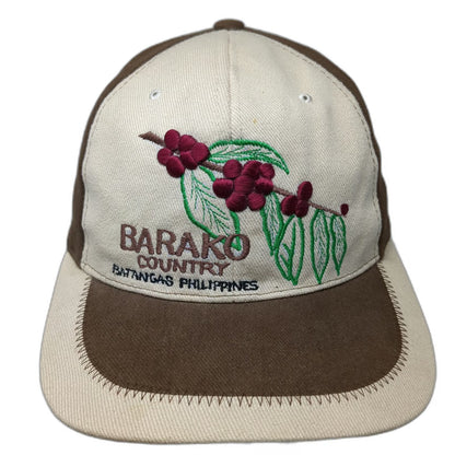 Baseball Cap Brown Beige One Size Barako Country Batangas Philippines Coffee Hat