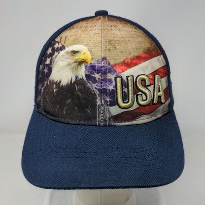 American Flag Eagle Snapback Hat Multicolor OSFA Embroidered Patriotic Pit Bull