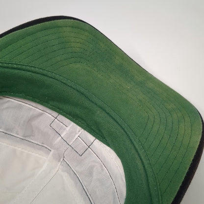 Nike Baseball Cap Hat One Size Beige Brown Golf 18 Patch Strapback Green Brim