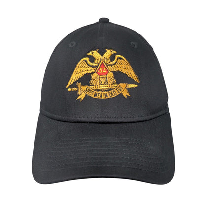 Scottish Rite Fitted Hat Black M/L Embroidered 6 Panel New Era 39Thirty