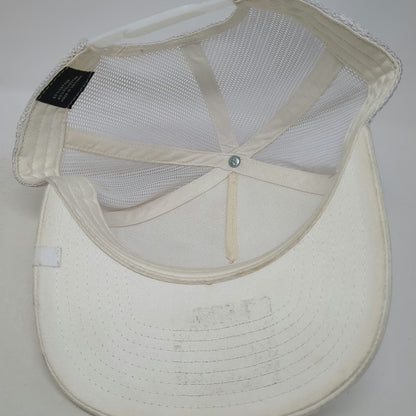 Travis Mathew Trucker Hat White One Size Mesh Snapback Striped Golf Sport Hat