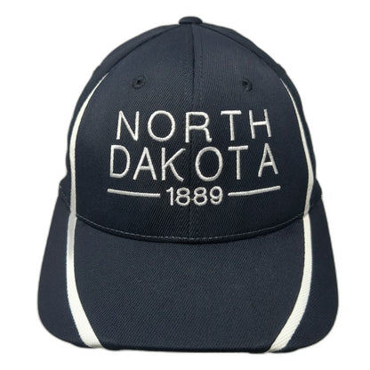Sport-Tek Baseball Cap Black XL North Dakota 1889 Contrast Piping Flexfit hat