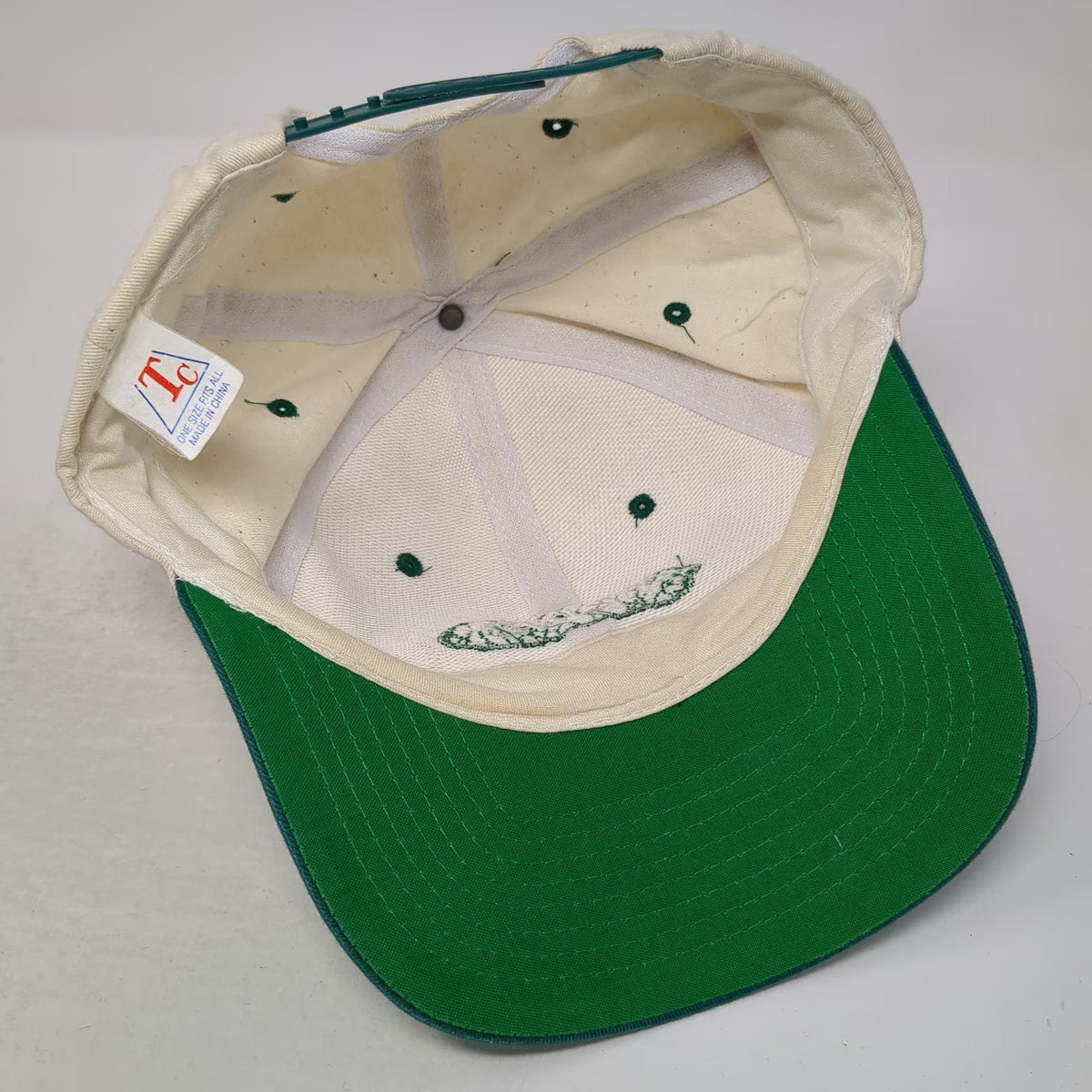 Heinz Logo Snapback White Green One Size Hat Pickle Badge Food Brand Structured