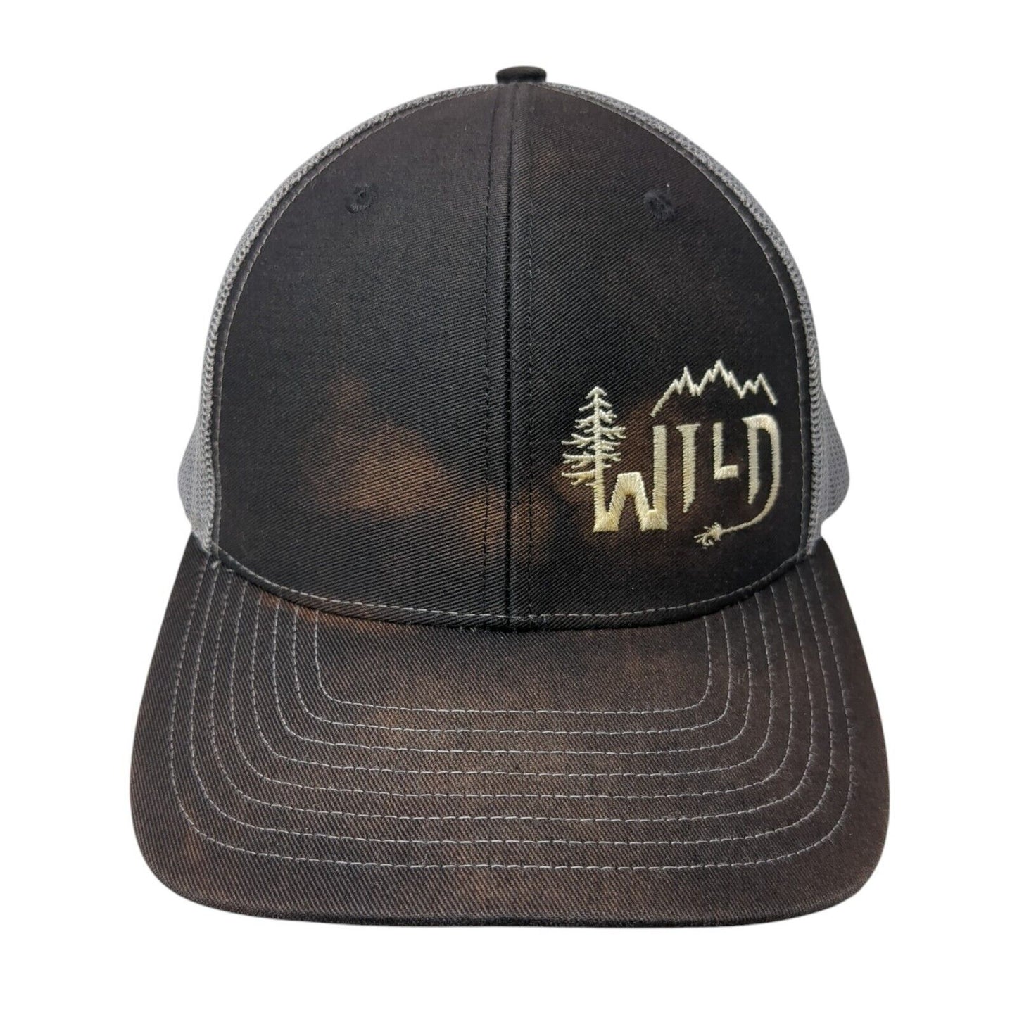 Wild Snapback 112 Trucker Hat Black One Size Adjustable Mesh Back Richardson