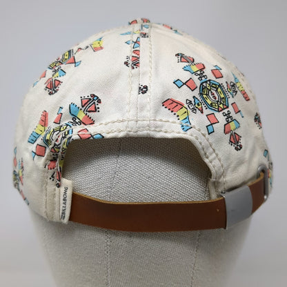 Billabong 5 Panel Beige Geometric Tribal One Size Hat Slideback All Over Pattern