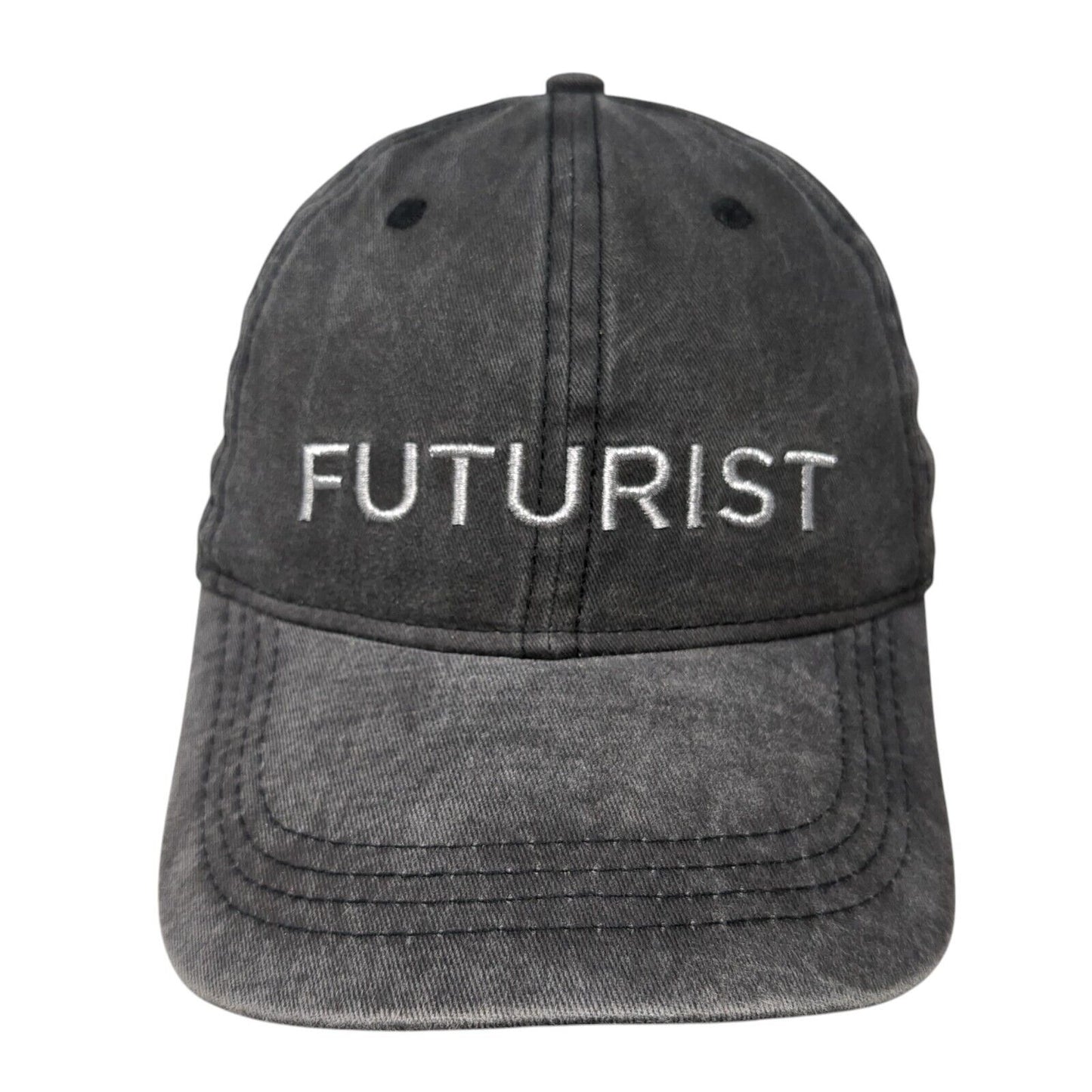 Futurist Sideback Hat Gray One Size Adjustable Embroidered 6 Panel Cotton