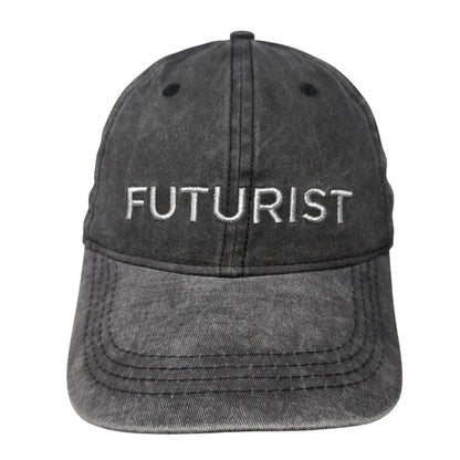 Futurist Sideback Hat Gray One Size Adjustable Embroidered 6 Panel Cotton