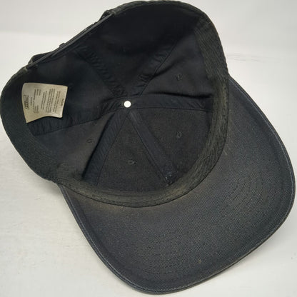 Dickies Snapback Black One Size Genuine Logo Patch Cotton Workwear 6 Panel Hat