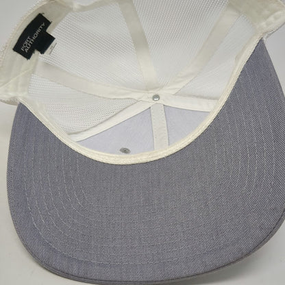 Port Authority Trucker Hat Gray White One Size Long Farms Patch Snapback Mesh