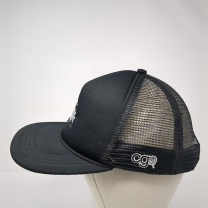 Eco Lounge Mesh Back Rope Trucker Hat Black One Size Solid CG Habitats