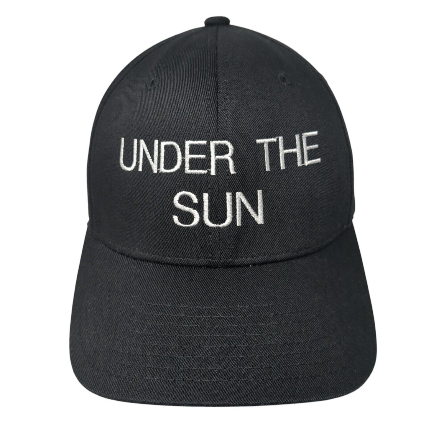 Under The Sun Fitted Hat Black L-XL Embroidered Stretch Flexfit Yupoong
