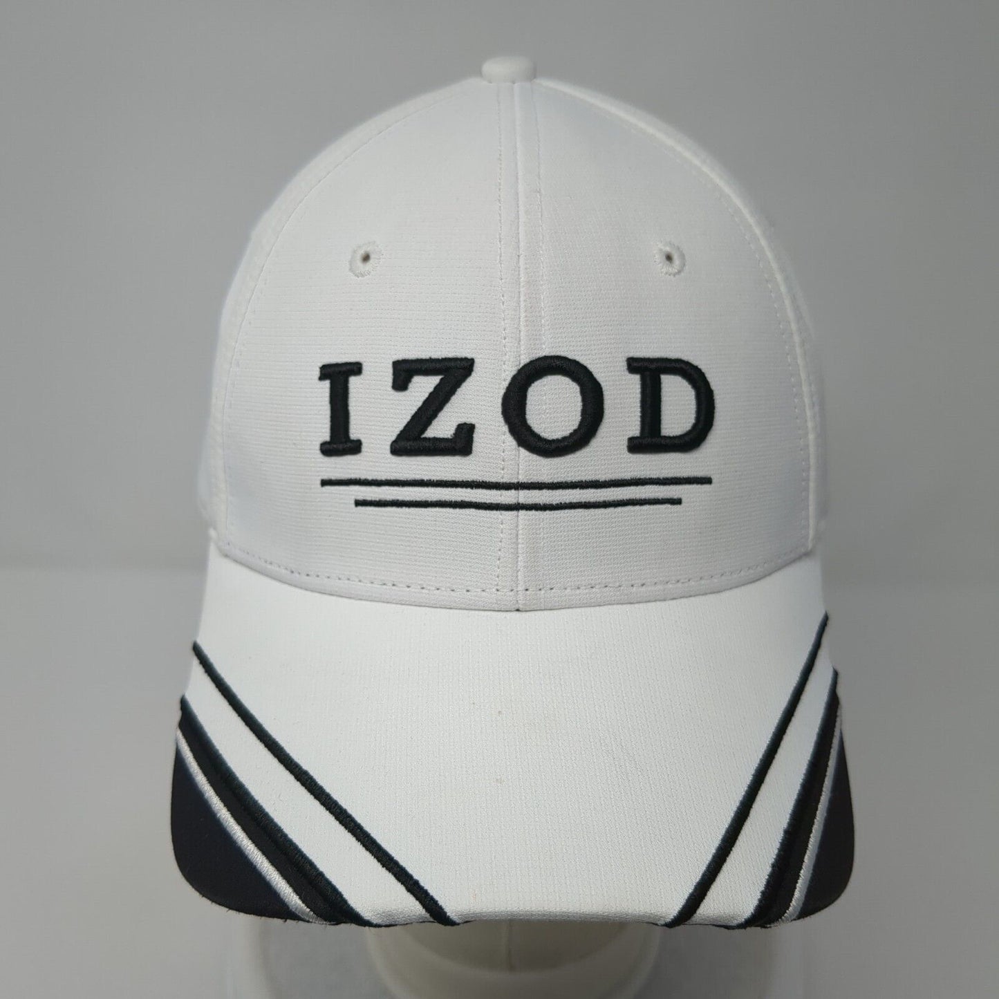 IZOD Slideback Hat White One Size Adjustable Embroidered 6 Panel