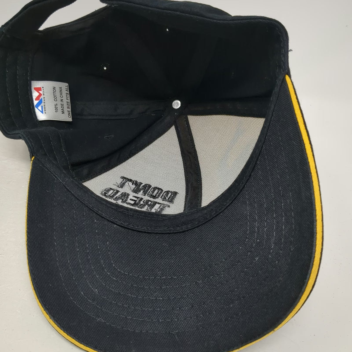American Mills Baseball Cap Yellow One Size Gadsden Flag Don't Tread On Me Hat
