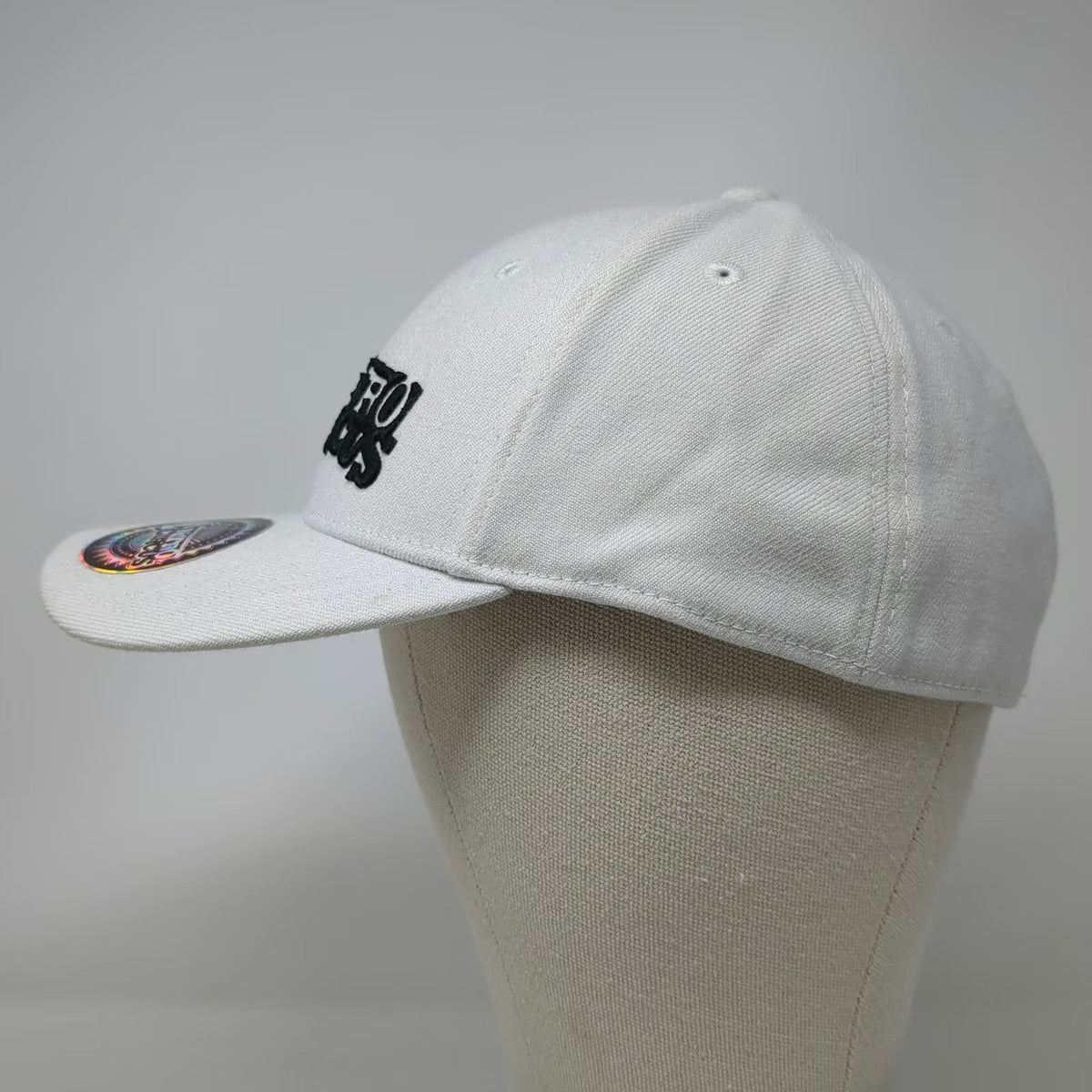 Nitro Circus Action Sports Baseball Cap White 7 5/8 Fitted Hat Bomb Logo Graphic