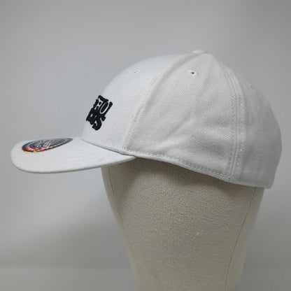 Nitro Circus Action Sports Baseball Cap White 7 5/8 Fitted Hat Bomb Logo Graphic