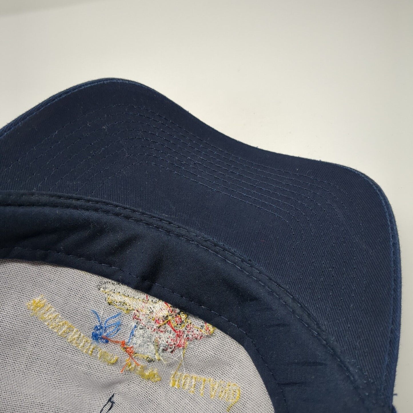 Winnemucca New Holland Strapback Hat Blue One Size Embroidered Otto