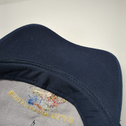 Winnemucca New Holland Strapback Hat Blue One Size Embroidered Otto