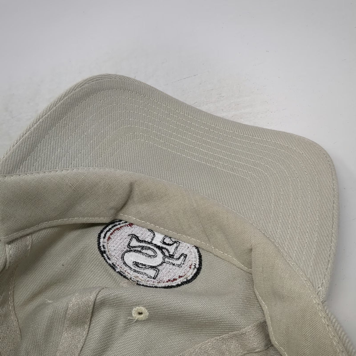 San Francisco 49ers NFL Beige One Size Cap Adjustable Strapback Embroidered Hat