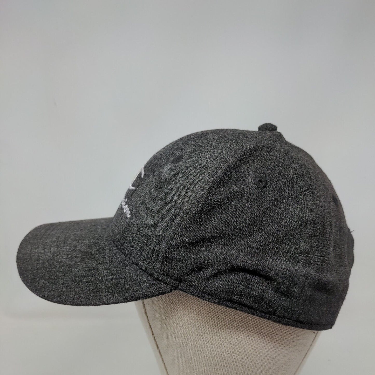 Champion Snapback Hat Gray OSFA Adjustable Embroidered Logo 6 Panel