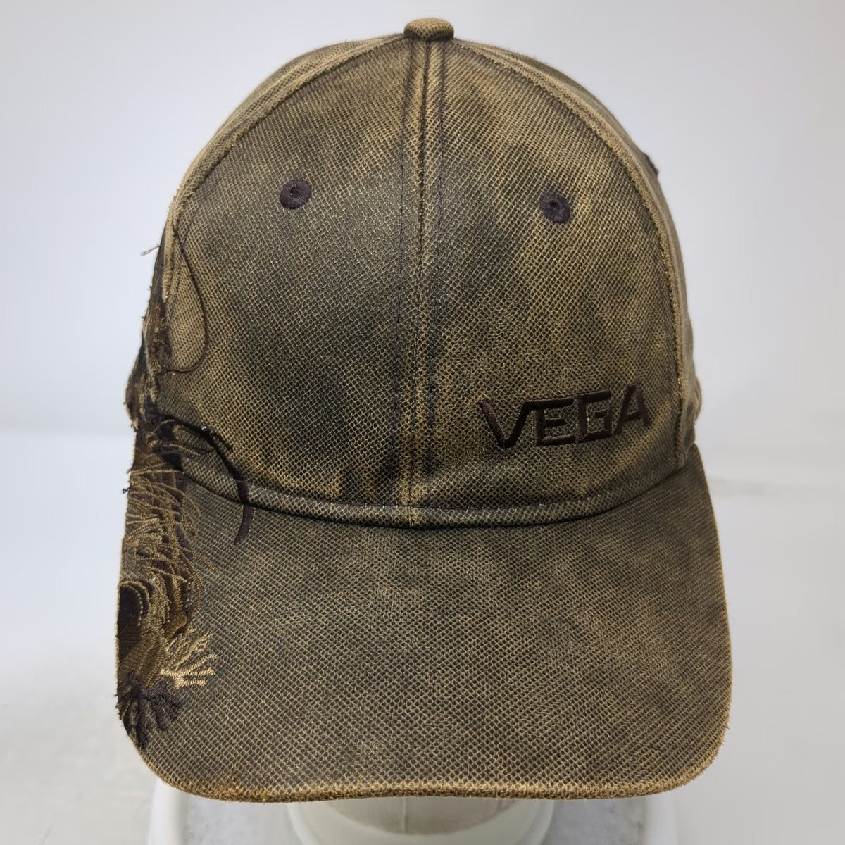 DRI DUCK Vega Baseball Cap Brown One Size Distressed Fish Wildlife Strapback Hat