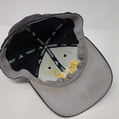 MYS Fitted Hat Blue 7 3/8-8 Stretch Solid Embroidered Pacific Headwear