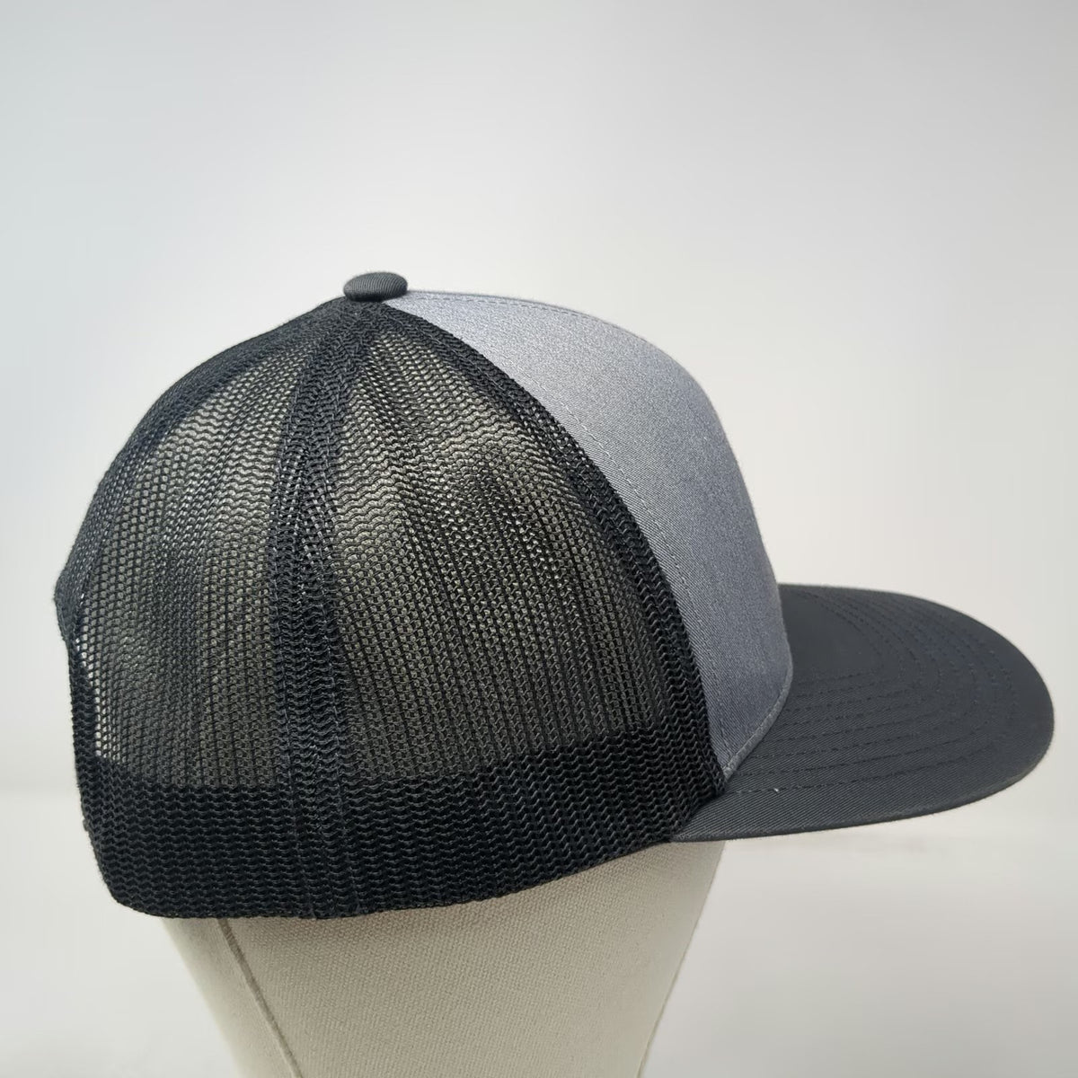 Pacific Headwear Trucker Hat Gray One Size Inland Crane Mesh Snapback Industrial
