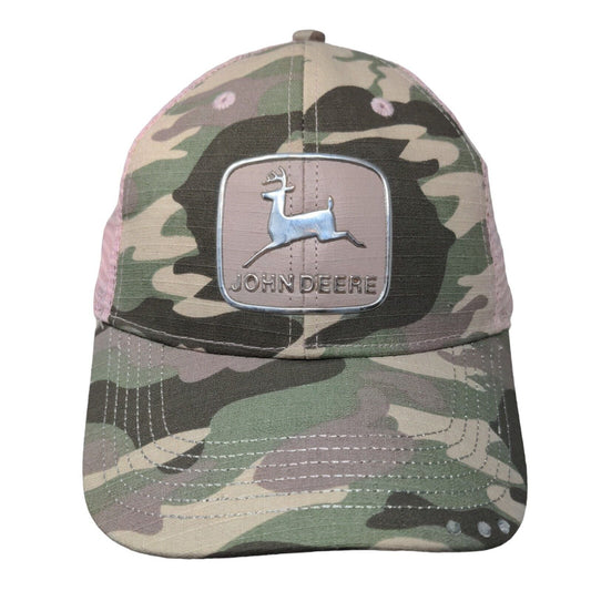 John Deere Snapback Mesh Back Trucker Hat Camouflage OSFM Adjustable