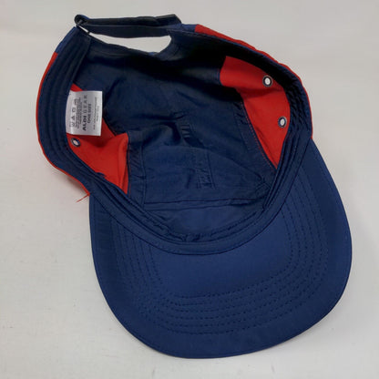 It's An Aldi Thing Strapback Hat Blue One Size Colorblock 5 Panel