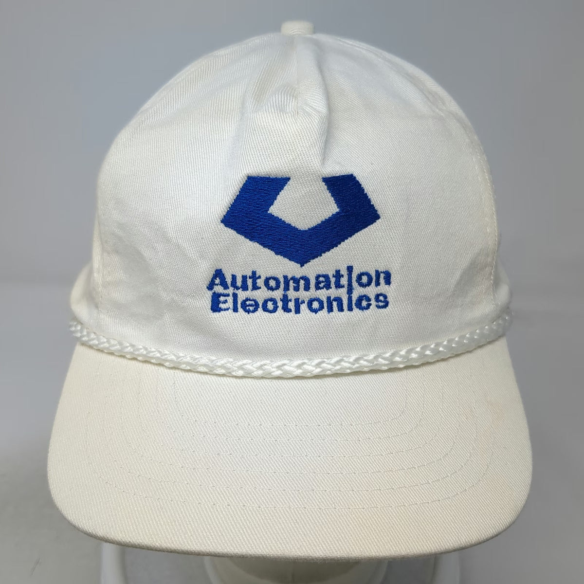 KC 5 Panel Beige Blue One Size Snapback Rope Automation Electronics Logo Hat