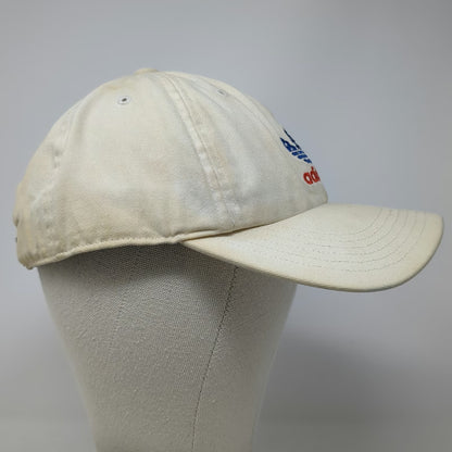 Adidas Baseball Cap Beige One Size Embroidered Trefoil Logo Stars Cotton Hat
