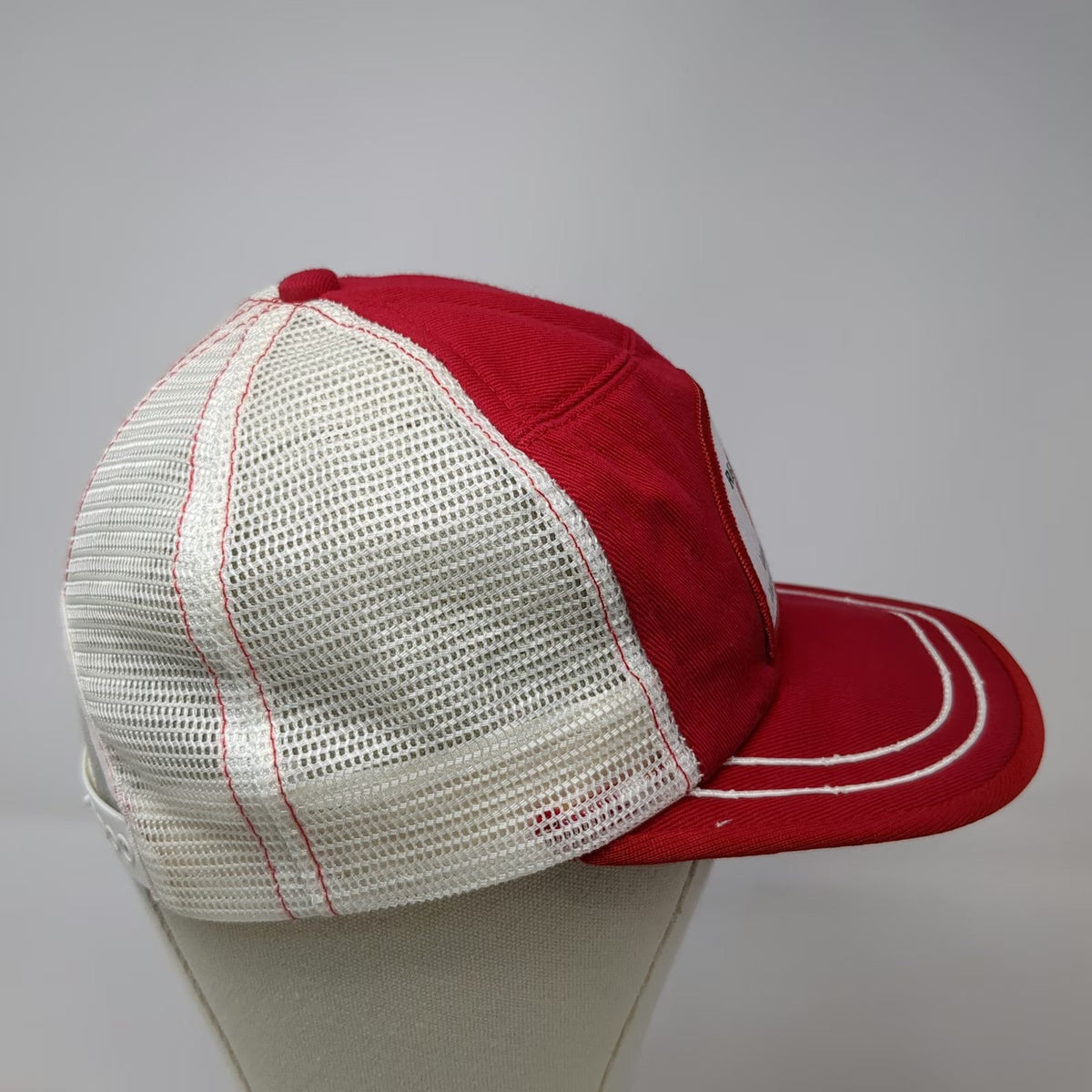 Kap King Trucker Hat Red 7 3/8 Wing Shoes Whittle's Winfield Ark Mesh Snapback