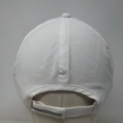 Layer Strapback Hat White One Size Breathable Adjustable Strap Blank