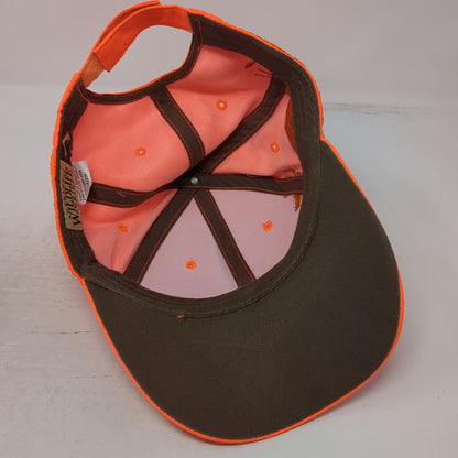 Authentic Wildlife Series Baseball Cap Orange One Size Embroidered Buck Hunt Hat