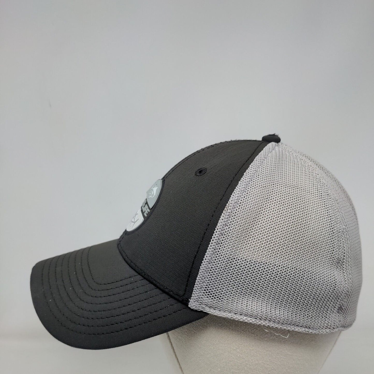 Salt Life Fitted Mesh Back Trucker Hat Black OSFM Colorblock 6 Panel