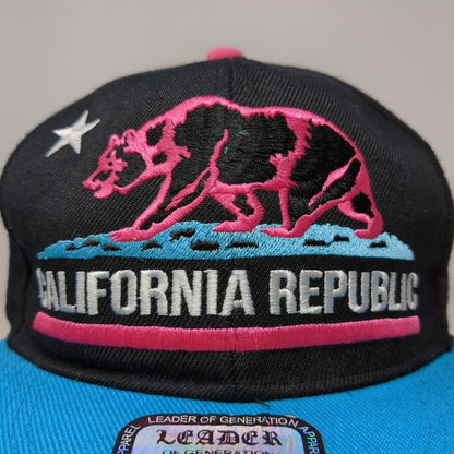 California Republic Snapback Hat Multi One Size Embroidered Leader LOGA