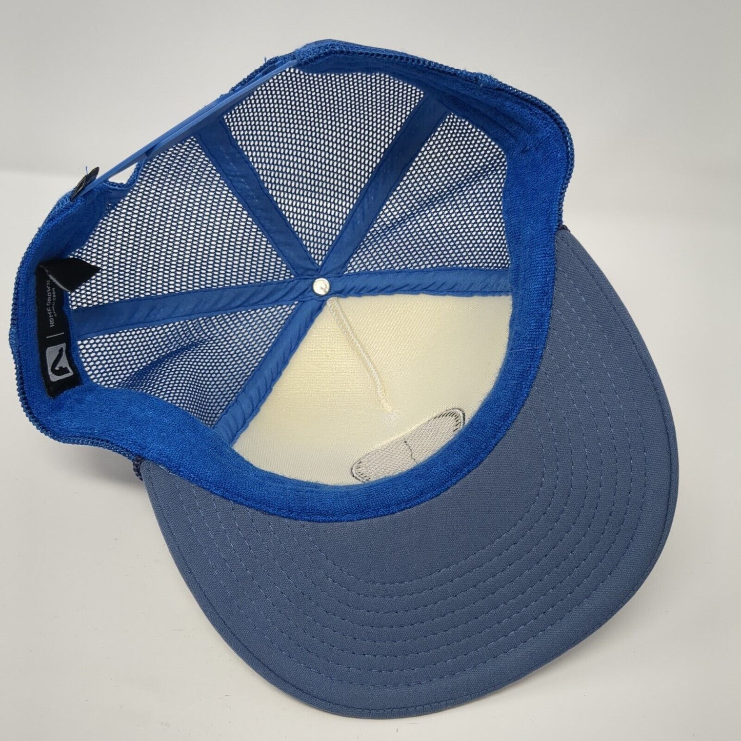 You Never Know Until You Go Rope Trucker Hat Blue One Size Mesh Back