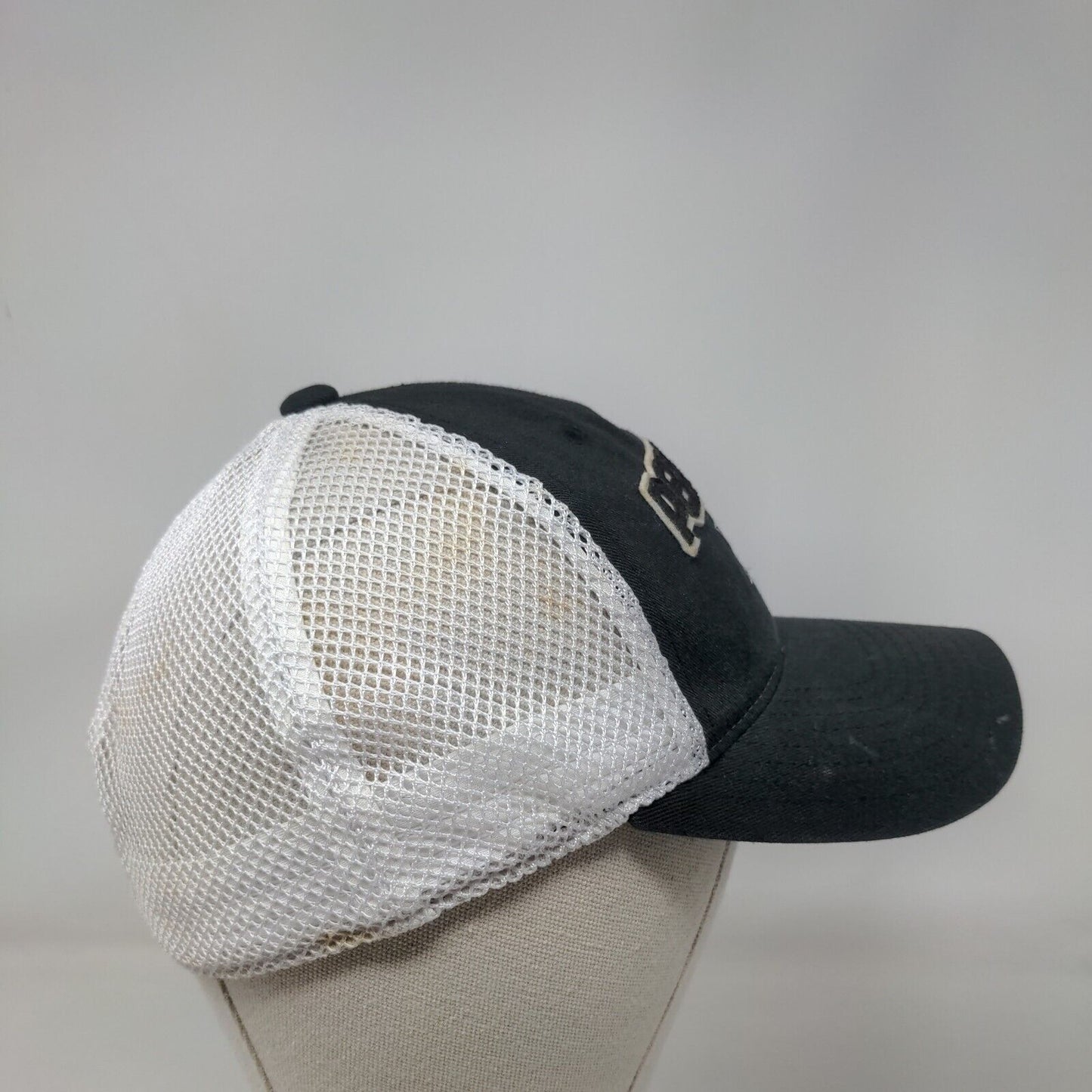 Reebok NHL Pittsburgh Penguins Fitted Mesh Back Hat OSFA Black White Logo